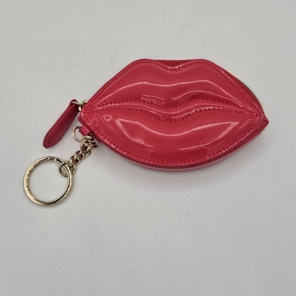 Victoria’s Secret lip coin keychain purse red